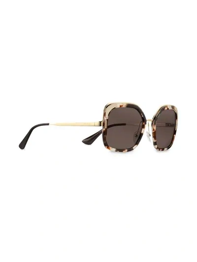 Shop Prada Cinéma Sunglasses In Brown