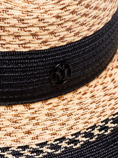 Shop Maison Michel Virginie Woven Straw Hat In Neutrals