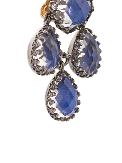 Shop Larkspur & Hawk Antoinette Girandole Cobalt Earrings In Silver
