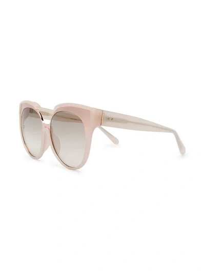 Shop Linda Farrow Wayfarer Sunglasses In Neutrals