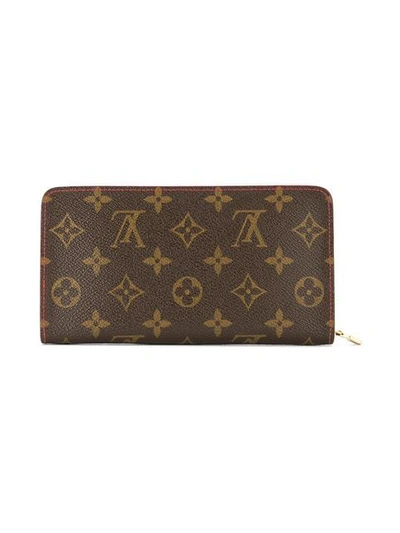 Pre-owned Louis Vuitton  Porte Monnaie Zip Wallet In Brown