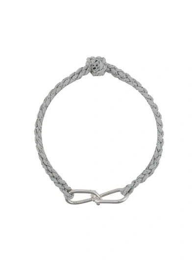 Shop Annelise Michelson Small Wire Cord Bracelet In Grey