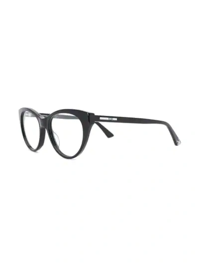 Shop Mcq By Alexander Mcqueen Cat Eye Glasses In Black