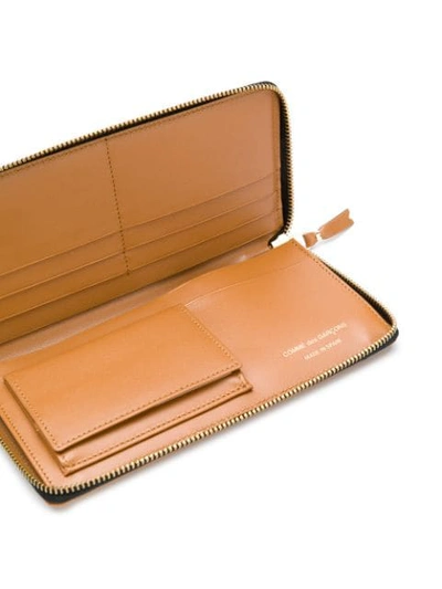 Comme Des Garçons Continental Wallet In Brown