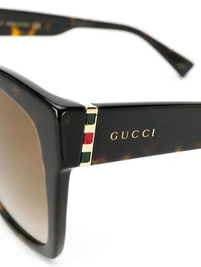 Gucci Tortoiseshell Square-frame Sunglasses In Brown