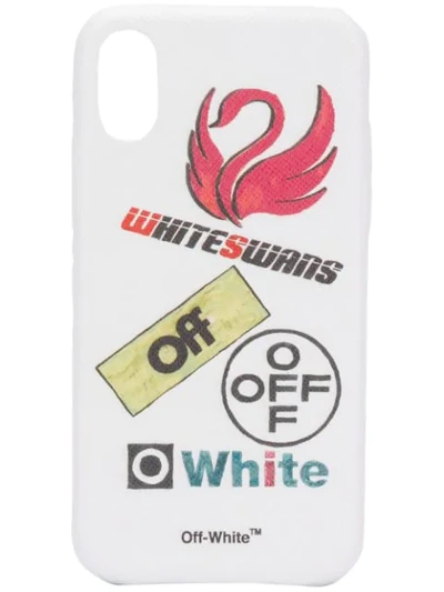 Shop Off-white White Swans Iphone X Case