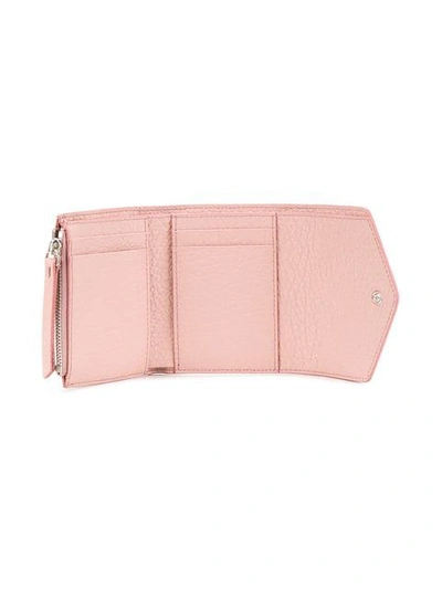 Shop Maison Margiela Trifold Wallet In Pink