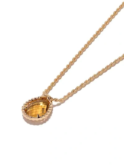 Shop Boucheron 18kt Yellow Gold Serpent Bohème Citrine S Motif Teardrop Pendant Necklace In Yg
