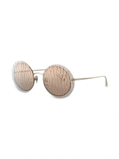 Shop Giorgio Armani Round Frame Sunglasses In Gold