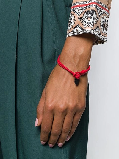 Shop Bottega Veneta Intrecciato Bracelet In Red