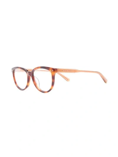 Shop Bottega Veneta Square Frame Glasses In 002