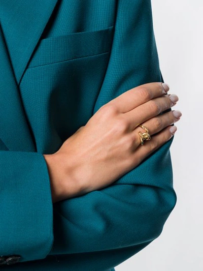 Shop Annelise Michelson Tiny Dechainee Ring In Gold
