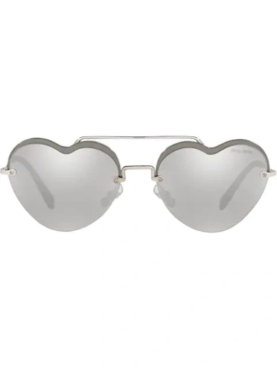 Shop Miu Miu Noir Sunglasses In Grey