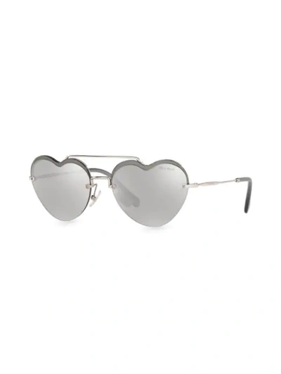 Shop Miu Miu Noir Sunglasses In Grey