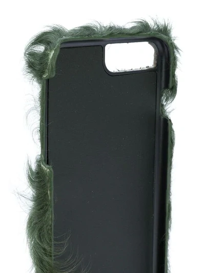 Shop Chiara Ferragni Faux Fur Flirting Iphone 7 Plus Case - Green