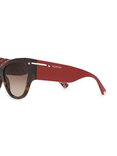 Shop Valentino Eyewear Cat-eye Sunglasses - Brown