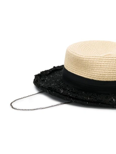 Shop Karl Lagerfeld Flat Brim Hat - Black
