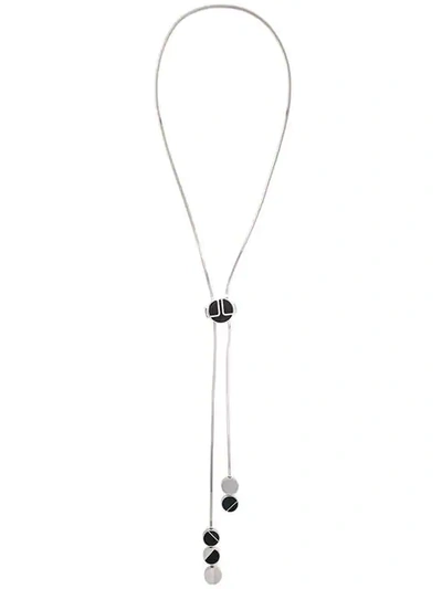 Shop Lanvin Long Pendant Necklace - Metallic