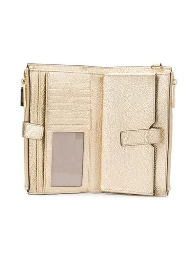 Michael Michael Kors Adele Double Zip Wristlet In Metallic