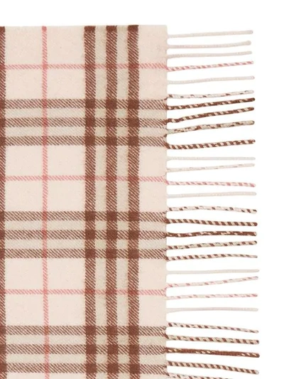 Shop Burberry Check Cashmere Scarf In Pink