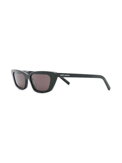 Shop Saint Laurent Retro Slim Mass Sunglasses In Black