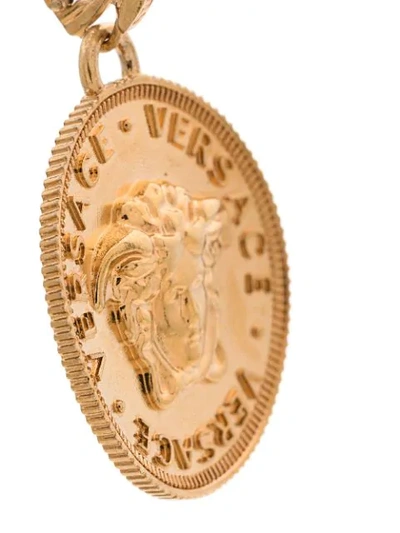 Shop Versace Medusa Coin Earrings - Metallic
