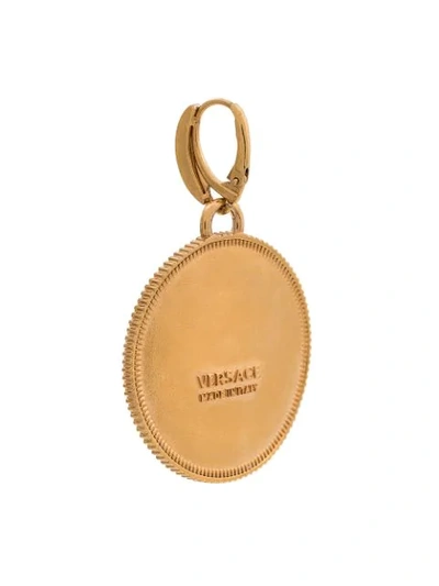 Shop Versace Medusa Coin Earrings - Metallic