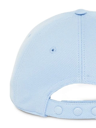 Shop Burberry Monogram Motif Baseball Cap In Pale Blue