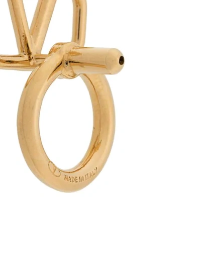 Shop Valentino Vlogo Earrings In Gold