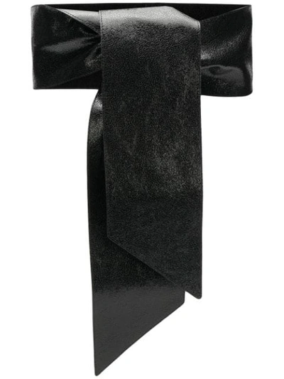 Shop Orciani Wrap Tie Belt In Black