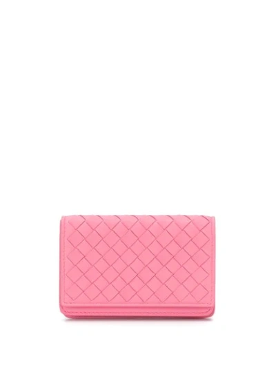 Shop Bottega Veneta Intrecciato Wallet - Rosa In Pink