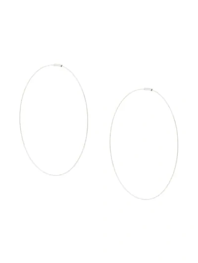 Shop E.m. Large Hoop Earrings In Metallic