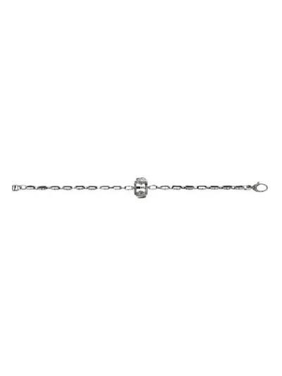 Shop Gucci Bracelet With Square G Cube In Silver