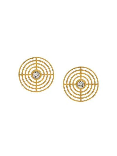 Shop Charlotte Valkeniers Extra Large Coil Stud Earrings In Gold