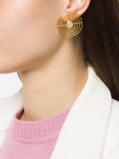 Shop Charlotte Valkeniers Extra Large Coil Stud Earrings In Gold