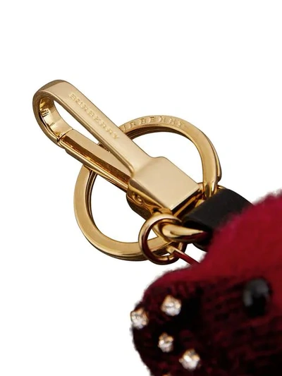 Shop Burberry Thomas Bear Charm With Kilt Pin In Red
