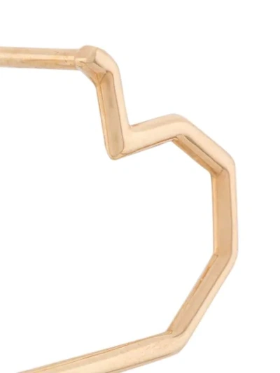 Shop Aliita 18kt Yellow Gold Heart Earrings In J1000 Yellow Gold