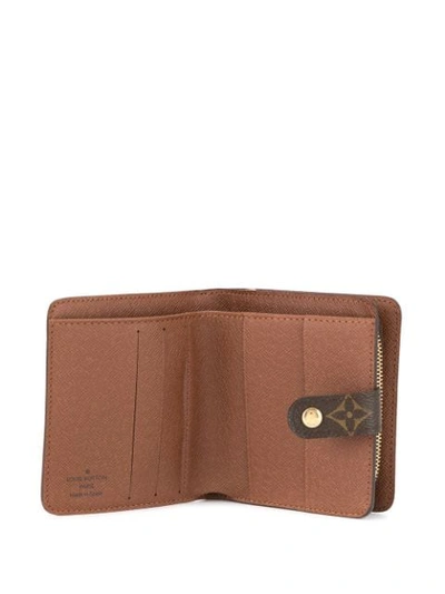 Pre-owned Louis Vuitton Compact Zip Wallet In Brown