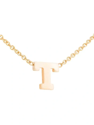 Shop Zoë Chicco 14kt Yellow Gold T Initial Necklace