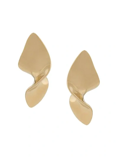 Shop Annelise Michelson Extra Small Twist Earrings In Gold