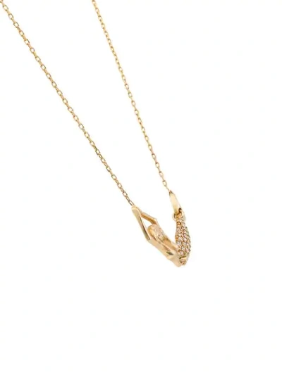 Shop Anton Heunis Gold Mermaid Diamond Necklace In Metallic