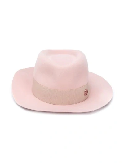 Shop Maison Michel Fedora Hat In Neutrals