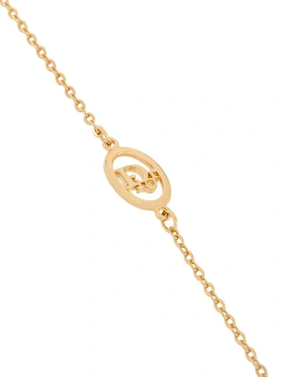 Pre-owned Dior 1990s  Oval Logo Bracelet In Gold