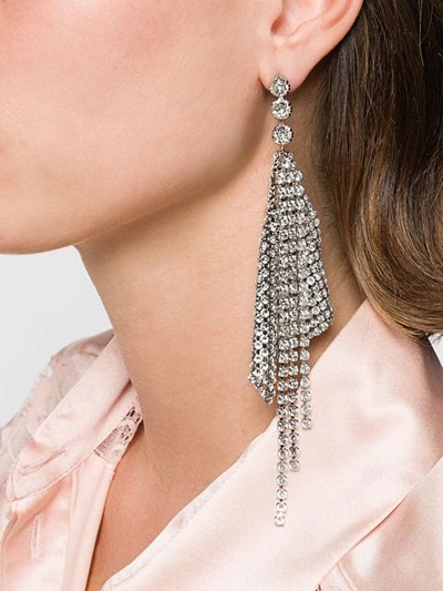 Shop Isabel Marant Crystal Embellished Drop Earring In 00tr Trasparent