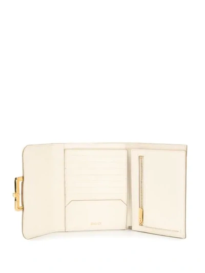 Shop Bally Trifold Purse In White