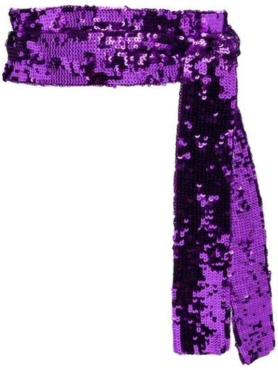 ATTICO EMBELLISHED WAIST-BELT - 紫色