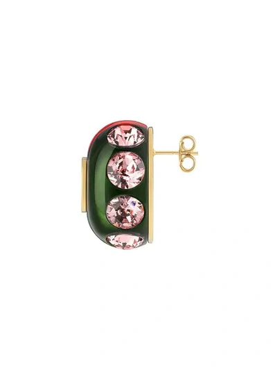 Shop Gucci Vintage Web Earrings In 8518