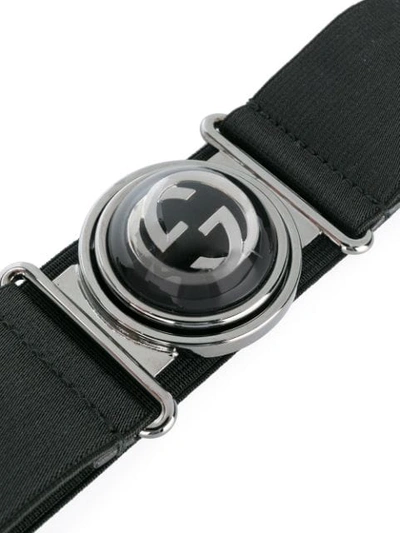 Shop Gucci Gg Marmont Waist Belt In Black