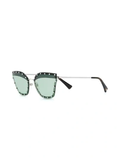 Shop Valentino Cat Eye Sunglasses In Green