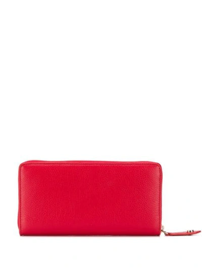 Shop Vivienne Westwood Long Logo Wallet In Red